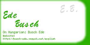 ede busch business card